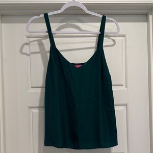Lilly Pulitzer Teal Satin V-Neck Cami